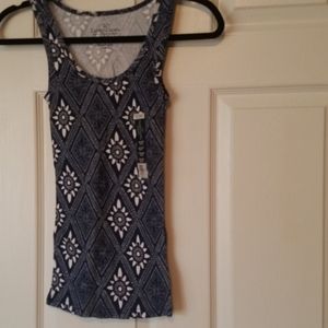 Nwt Faded glory blue bandana tank size xs